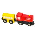 Wooden train locomotive railroad city 50pcs