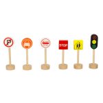 Wooden train locomotive railroad city 50pcs