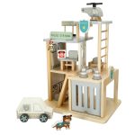 The wooden police station