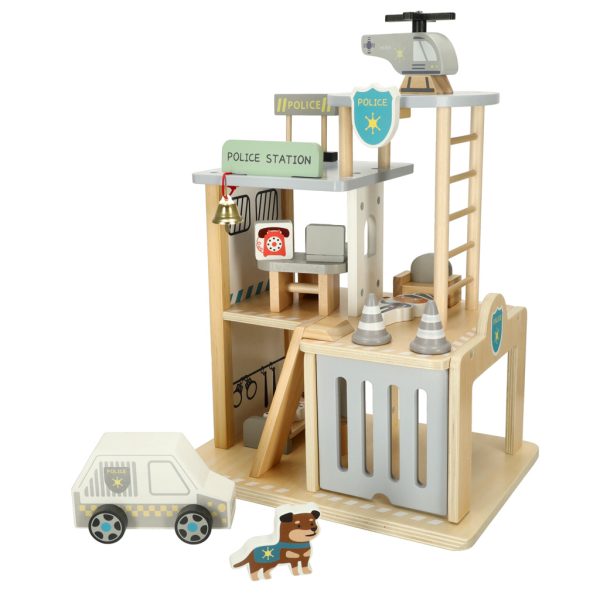 The wooden police station