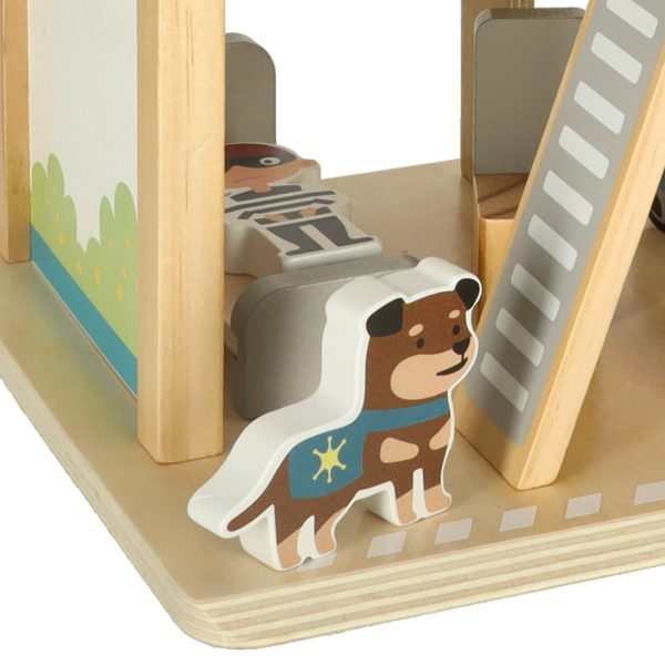 The wooden police station