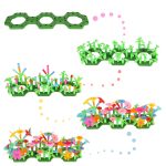Flowers creative blocks flower garden 175 elements