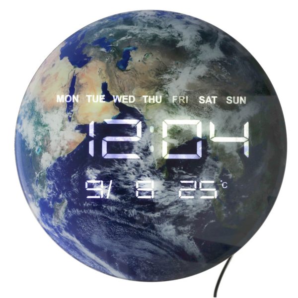 Wall clock Planet Earth 32 cm