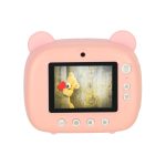 Childrens instant camera teddy bear pink