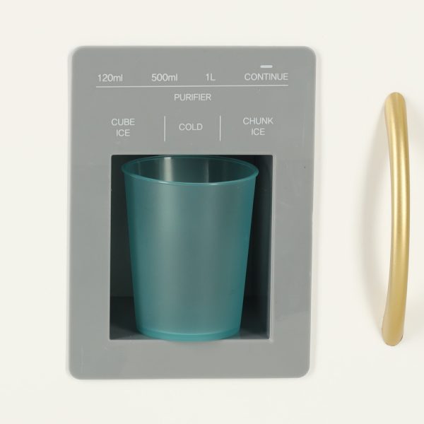 Childrens wooden kitchen with fridge gold