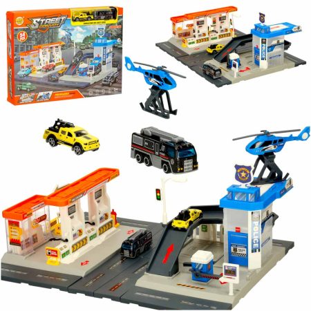 Police Car Parking Lot Playset