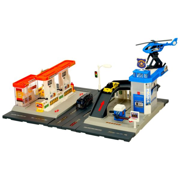 Police Car Parking Lot Playset