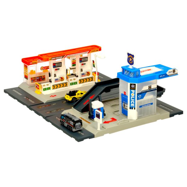 Police Car Parking Lot Playset