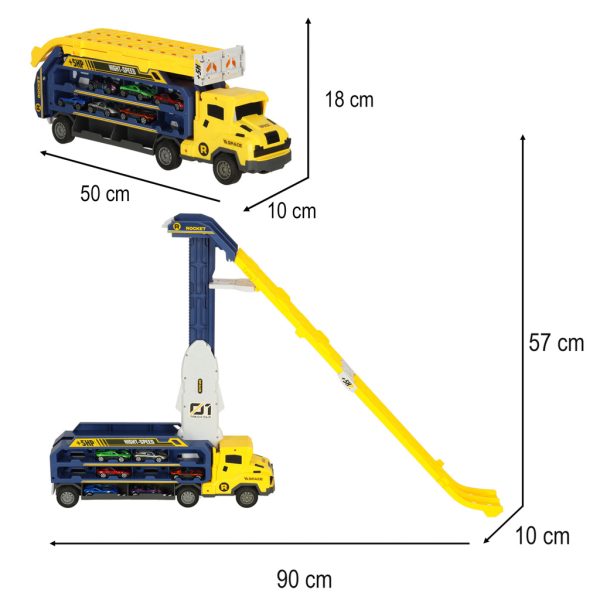 Yellow Truck with Racing Track