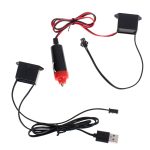 LED ambient lighting for car / car USB / 12V strip 3 m red