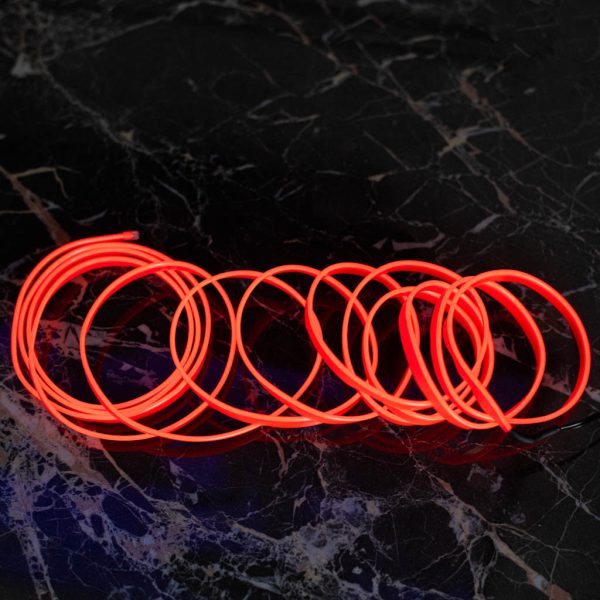 LED ambient lighting for car / car USB / 12V strip 3 m red
