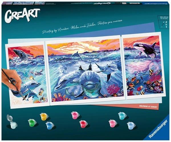 CreArt Dolphins at Sunset 23577