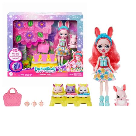 Lėlė Enchantimals Baby Best Friends Bree Bunny & Twist Doll HLK85