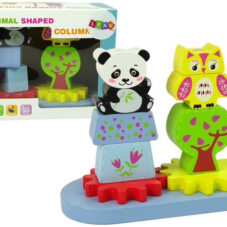 Wooden Animals Sorter Owl Panda Gears