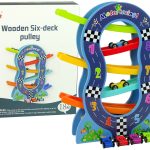 Wooden Slide 6 Levels Cars Numbers