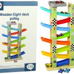 Wooden Slide Car Track 8 floors Cars