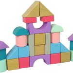Wooden Bricks Pastel Colours 28 Pieces Castle
