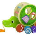 Crocodile Pull-On Wheels Wooden Block Sorter