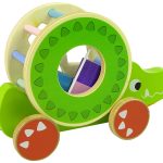 Crocodile Pull-On Wheels Wooden Block Sorter