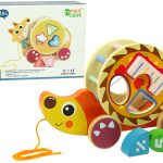 Pulling Hedgehog On Wheels Wooden Blocks Sorter
