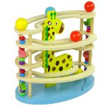 Wooden Giraffe Ball Slide Beads