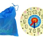 Educational Wooden Baby Clock Colours Shapes Learning to Count