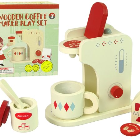Wooden Coffee Maker Accessories Kitchen Kids