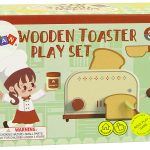 Wooden Toaster Accessories Breakfast Kitchen Kids