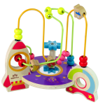 Educational Wooden Interlacing with Rocket Space bead maze