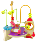 Educational Wooden Interlacing with Rocket Space bead maze