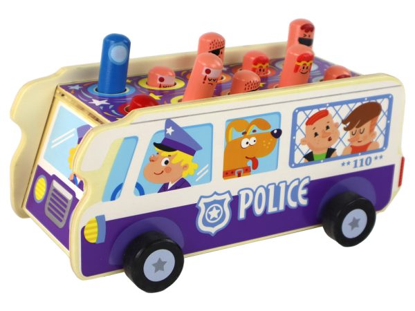 Wooden Arcade Game Dodgeball Police Bus