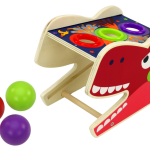 Dinosaur Cymbal Hammer 2in1 Wooden Red