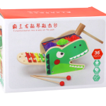 Dinosaur Cymbal Hammer 2in1 Wooden Red
