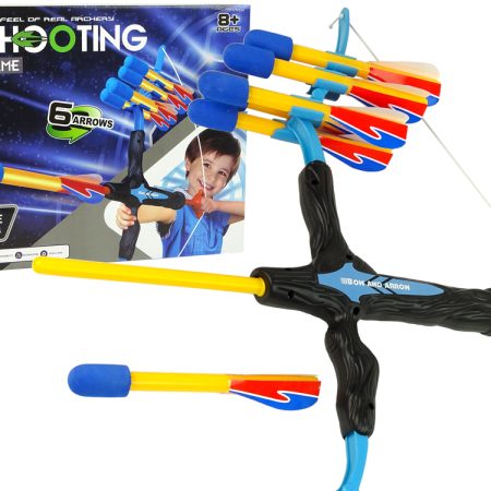 Longbow 6-shot Sport Bow for children Blue and Black