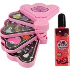 Pink Shell Makeup Bag Eyeshadows Gloss Pink