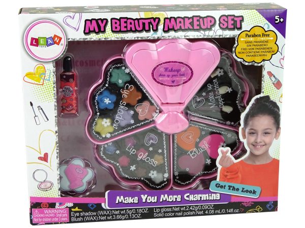 Pink Shell Makeup Bag Eyeshadows Gloss Pink