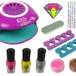 Nail Polish Set Hairdryer Diamonds Glitter