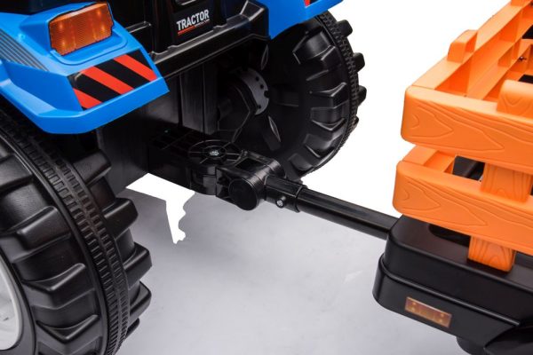 Battery-operated tractor with trailer Hercules Blue 24V