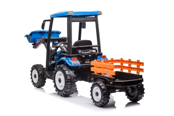 Battery-operated tractor with trailer Hercules Blue 24V