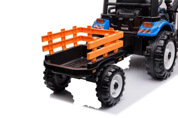 Battery-operated tractor with trailer Hercules Blue 24V