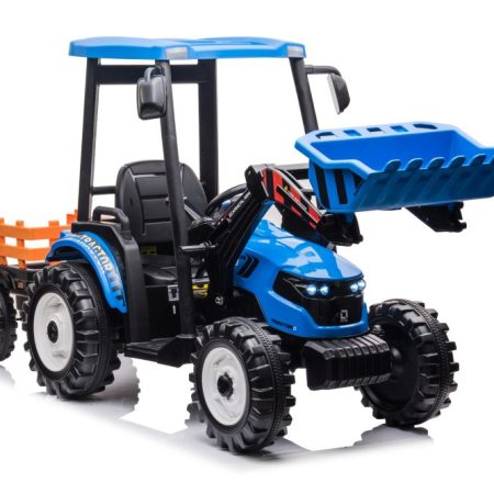 Battery-operated tractor with trailer Hercules Blue 24V