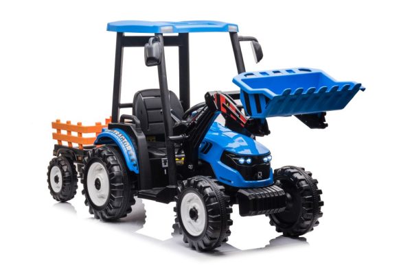 Battery-operated tractor with trailer Hercules Blue 24V