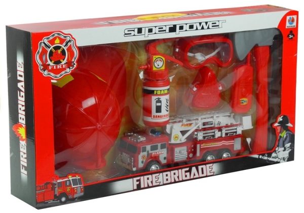 Firefighter Set Firetruck Helmet Extinguisher