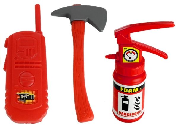 Firefighter Set Firetruck Helmet Extinguisher