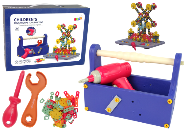 Vaikiškas įrankių rinkinys konstruktorius DIY TOOL BOX