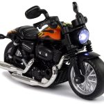 Champion Motorcycle Black 1:14 Drive Pull-Back Sound Lights