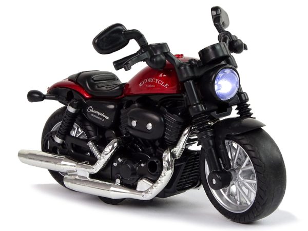 Motorbike Champion Red 1:14 Drive Pull-Back Sound Lights