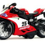 Sports Motorcycle Red 1:12 Pull-Back Drive Sound Lights