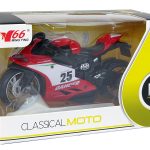 Sports Motorcycle Red 1:12 Pull-Back Drive Sound Lights
