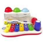 Educational Dulcimer for Toddler Hammer Colourful Balls
